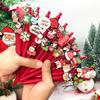 20PCS Christmas Series Ballpoint Pens Creative Black Ink Pen Smooth Writing Office Pens Holiday Gifts School Students Supplies