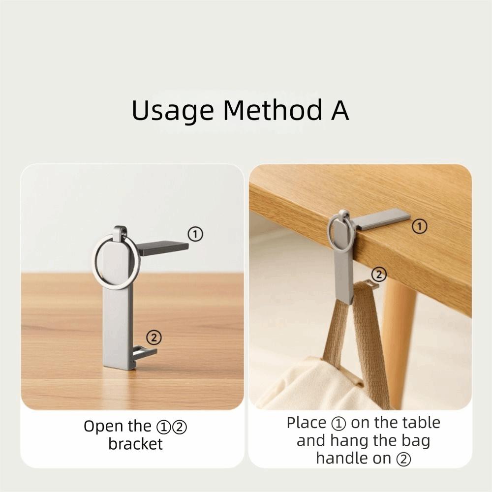 Strong Load-bearing Desk Edge Backpack Hanger Mini Hanging Handbag Stand Desk Mount Hook School