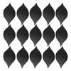 15pcs Mirror Wall Sticker Black Acrylic 3D Teardrop Mirror Wall Art for Living Room Bedroom Decorati