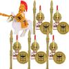 MOC Medieval Lion King Castle Knight Building Blocks Figure Accessories War Horse Cavalry Warrior Crusaders Toy Gift Bricks N029