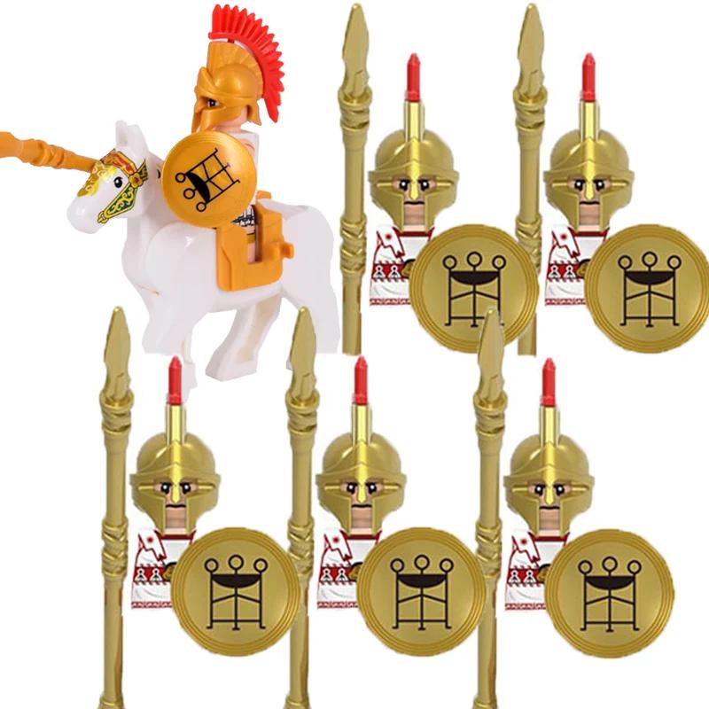 MOC Medieval Lion King Castle Knight Building Blocks Figure Accessories War Horse Cavalry Warrior Crusaders Toy Gift Bricks N029