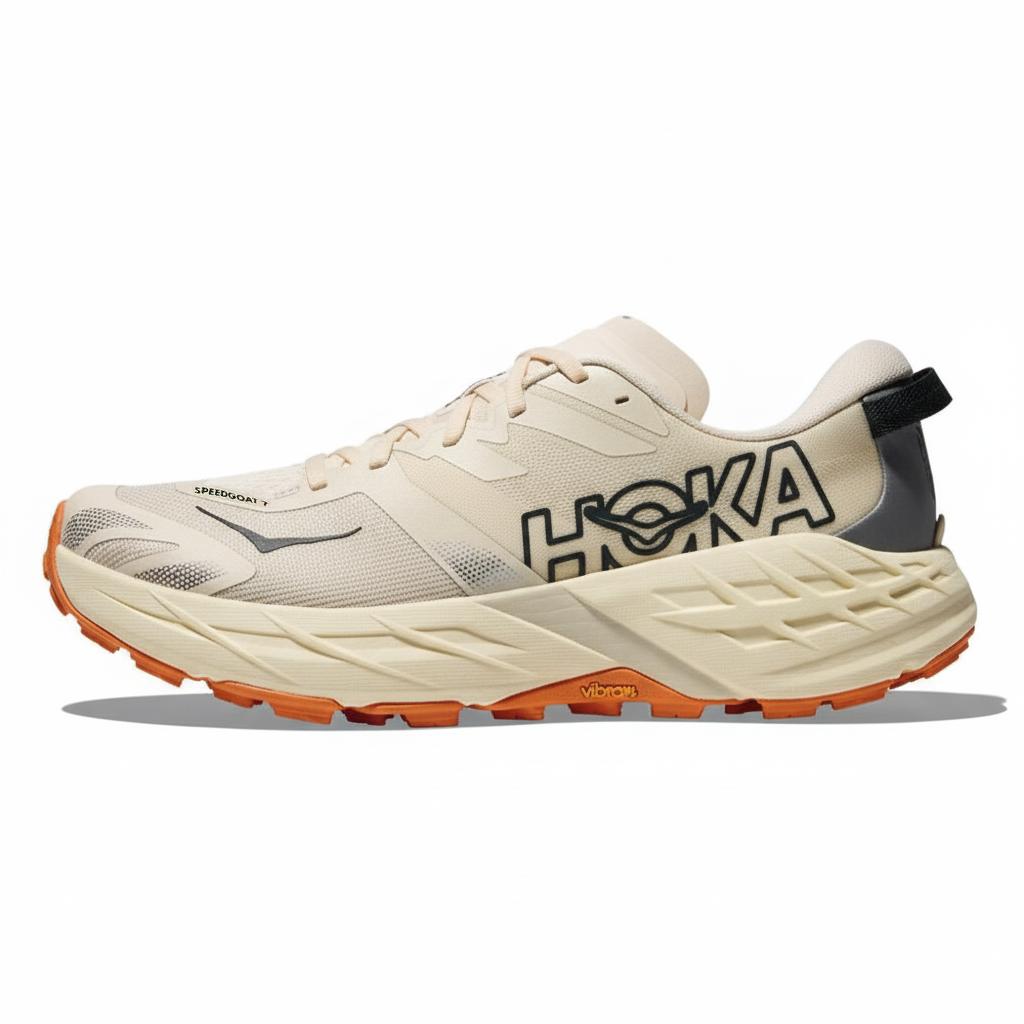 Hoka One One Speedgoat 7 Wide Comfortable Trail Running Shoes Men sneakers Beige 1171930-VMR 40