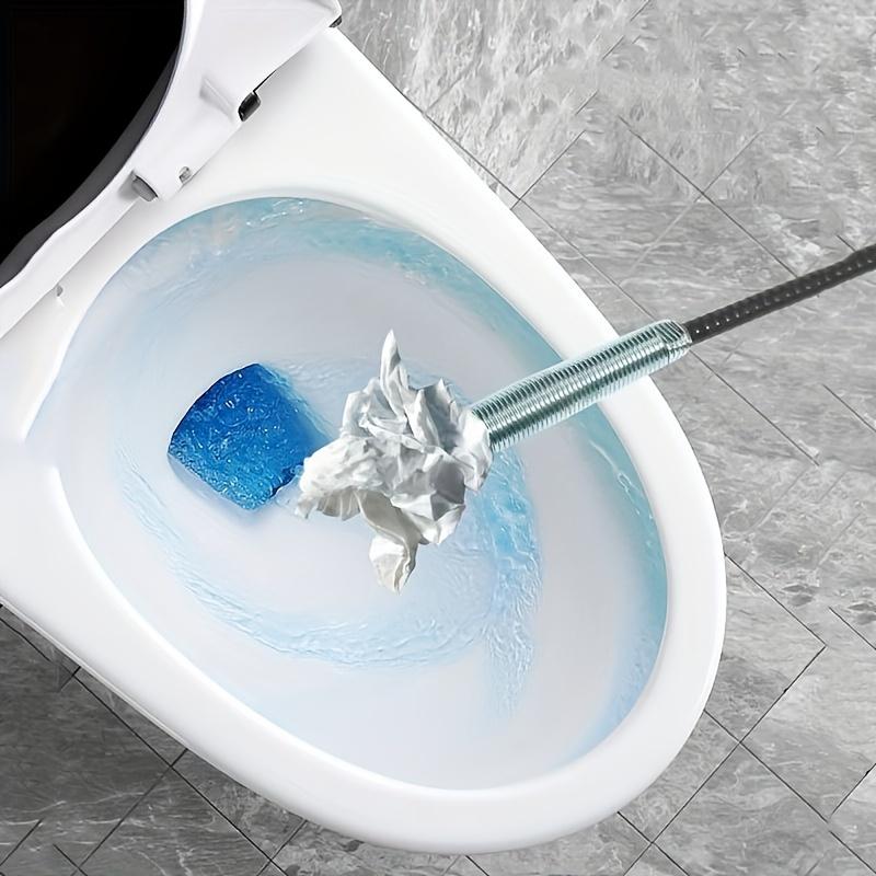 Flexible Grabber Pick-Up Tool - 4-Claw Metal Drain Cleaner for Toilets and Sinks, Extendable Red Handle with Coiled Flex Head for Easy Plumbing