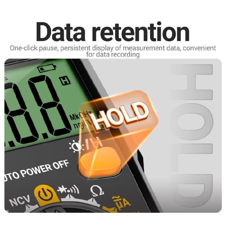 Handheld Digital Multimeter Digital Backlights Ammeter Voltmeter Ohm Voltages Tester Meter for Electrican