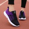Women's shoes spring mesh breathable sports shoes women's flat heel soft sole running shoes casual shoes single shoes flying weaving fashion