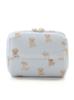 Toy Poodle Pattern Square Pouch PWGB251648 BLU [Gelato Pique]