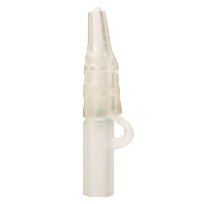 

50 Set Fishing Sleeve Leads Clips Heavy Duty Clips Quick Changing Connector Sleeve for Fishing Rigs Tail Rubber Tube прозорий білий колір