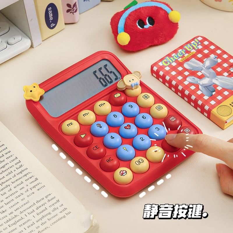 Cute Color Contrast Mini Portable Calculator For Primary School Children Students
