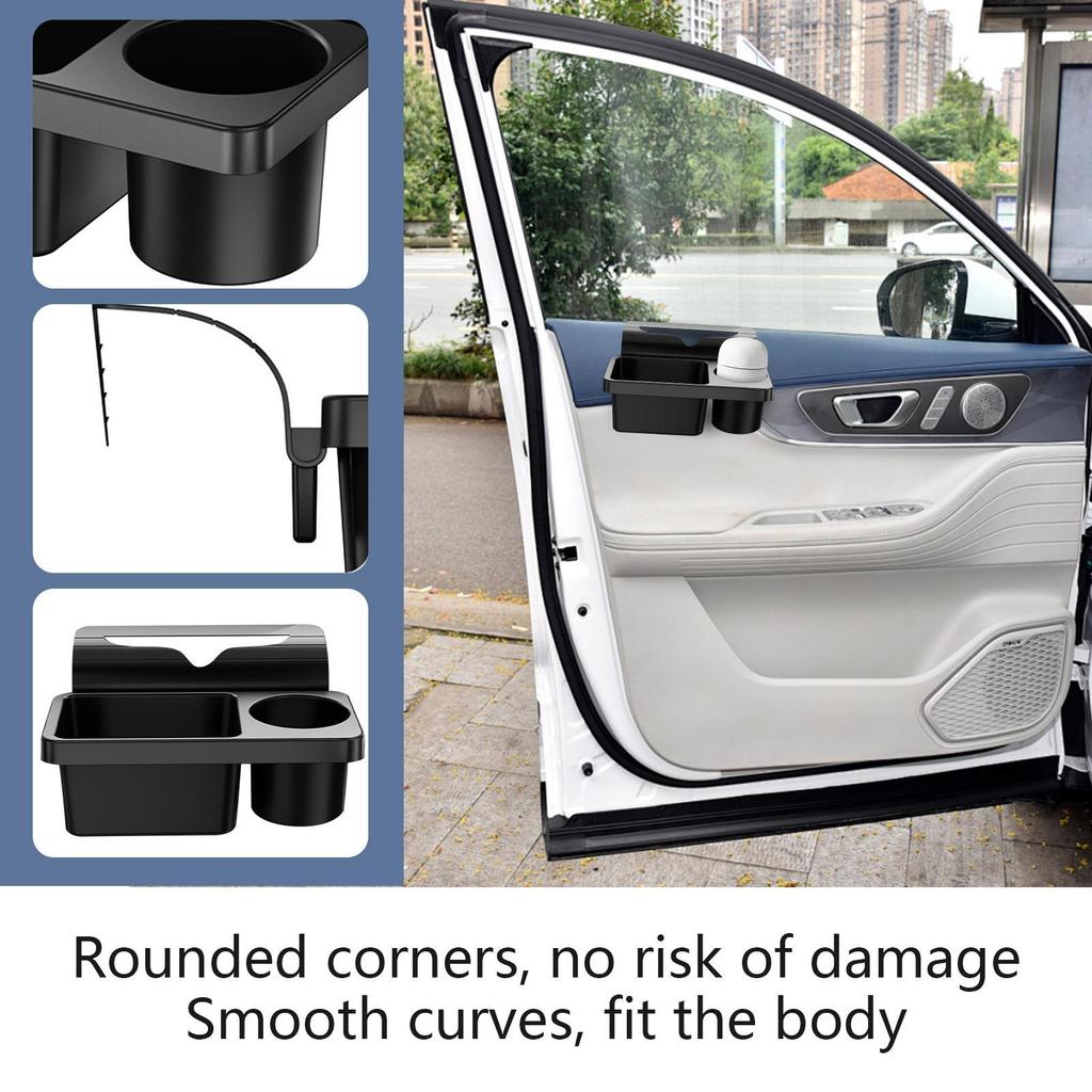 Car Organizer Box For Side Door Window Storage Pocket Hanging Storage Rack with Cup Holder Multifunctional Interior Accessories