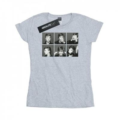 Camiseta feminina/feminina de algodão com colagem de fotos