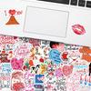 50 PCS Valentine Sweet Stickers Set - Romantic Heart Decals for Notebook, Gifts, DIY Decor