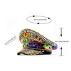 Stylish Rhinestones And Studded Flat Top Cap For Women Men Baseball Hat Fashionable Party Accessory With Adjustable Size