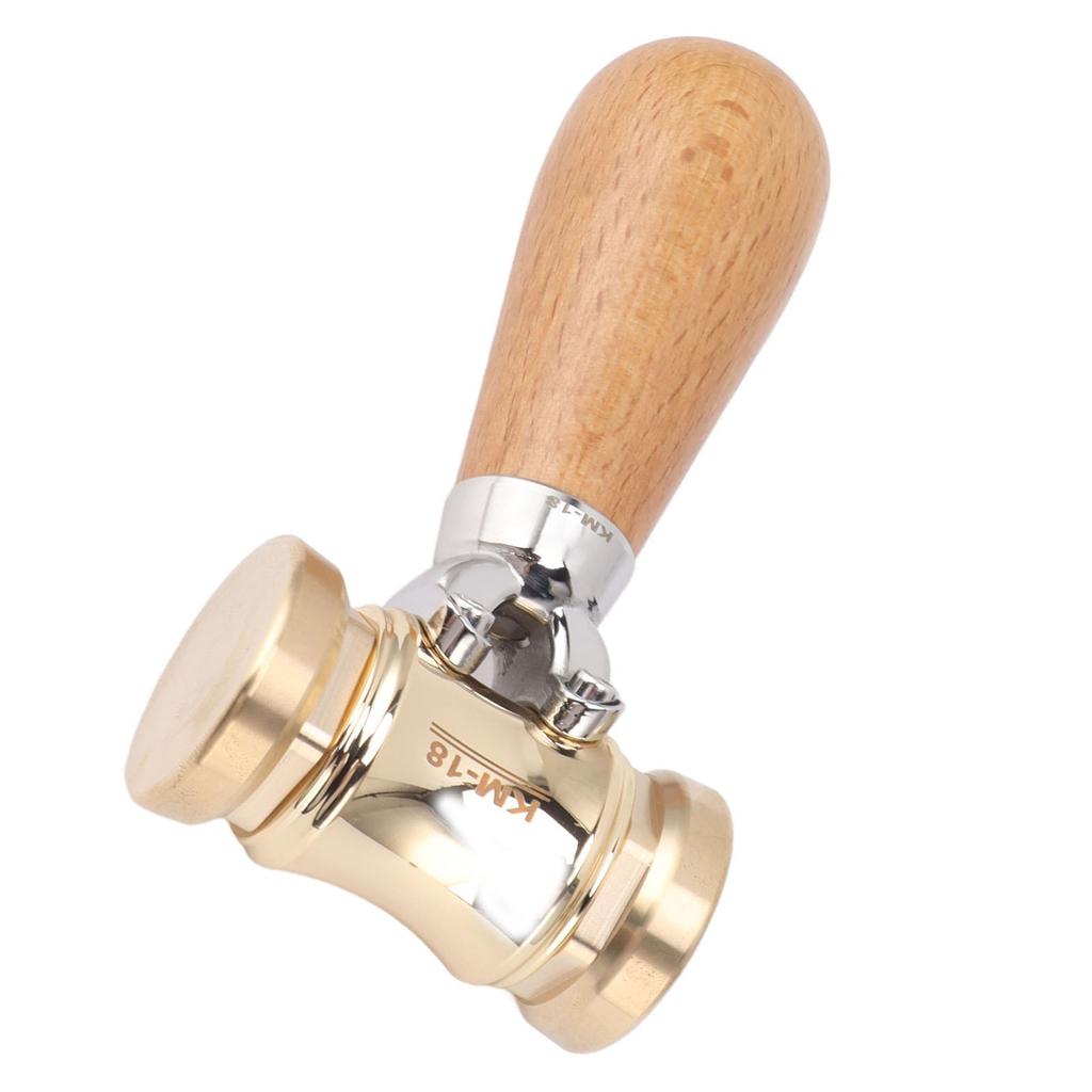 Woodworking Chisel Mallet Beech Wood Carpenter Hammer with Replaceable Solid Brass Head for