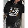 Women's Rescue Dog Heart Graphic Tee Casual Short Sleeve Crew Neck Summer Top