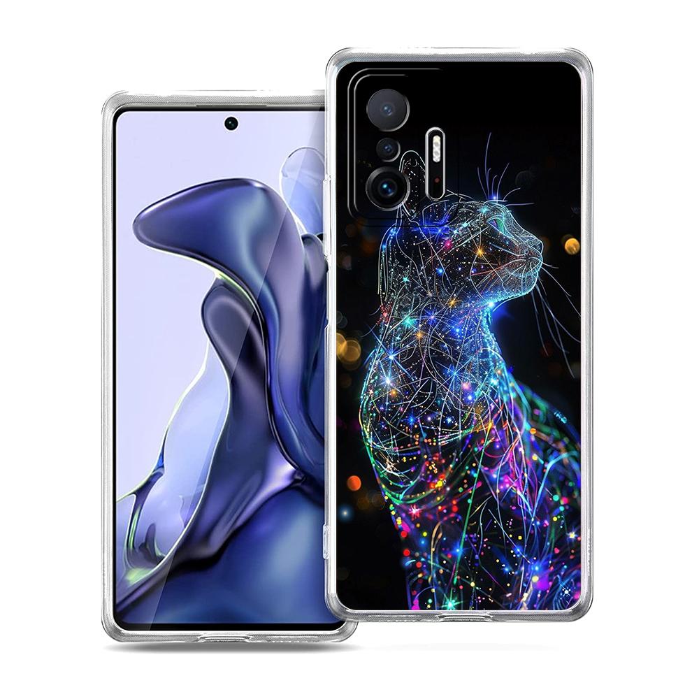 

Transparent Phone Case for Xiaomi Mi 14 13 12 11 Ultra 13T 12T 11T Poco X3 NFC F3 F6 Pro Lite Soft TPU Shell Proud Cat Pattern for Xiaomi Mi 11