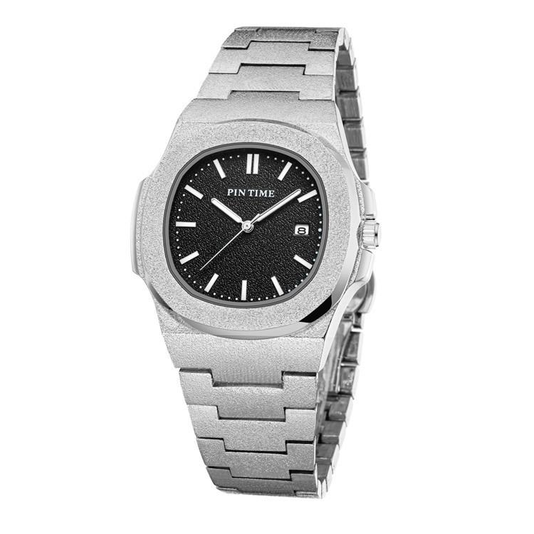 Frosted Case Black Matte Material Business Quartz Watch Men High Quality Cool Dial Classic Personality Watches Men Luxury Clcok