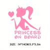 1pc Princess On Board Car Sticker