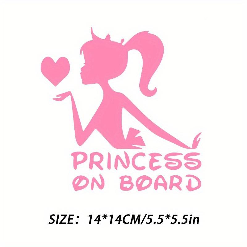 1pc Princess On Board Car Sticker