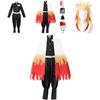 Stylish Demon Slayer Kimetsu No Yaiba Rengoku Kyoujurou Cosplay Costume Kimono Robe Suit With Exquisite Workmanship And Comfortable Fit