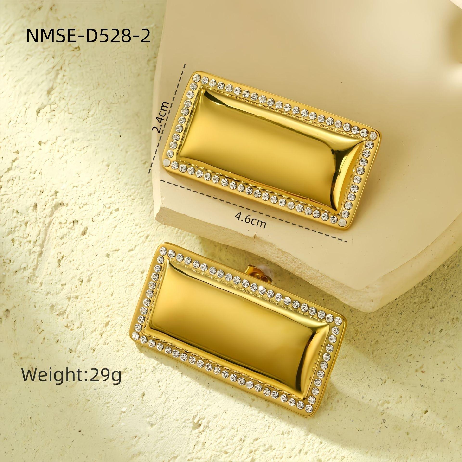 GEMCHIC Women s 18K Gold Plated Stainless Steel Rectangle Cubic Zirconia Drop Earrings Fashion Jewelry