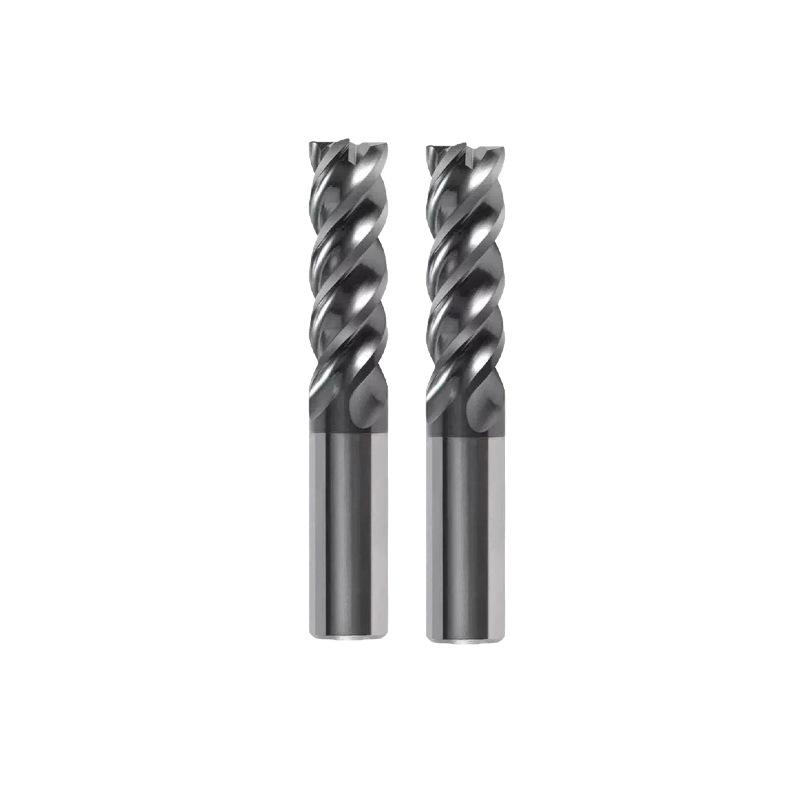 Yili Peak 70° Tungsten Steel Four-Flute End Mill: High-Hardness Alloy & Stainless Steel U-Groove CNC Tool.