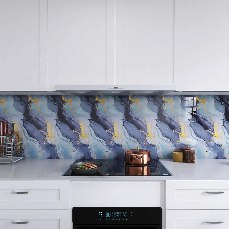 Kitchen Wall Stickers Adhesive Wall Wallpaper Waterproof and Oil Resistant Thickening High Temperature Resistance Cooking Bench