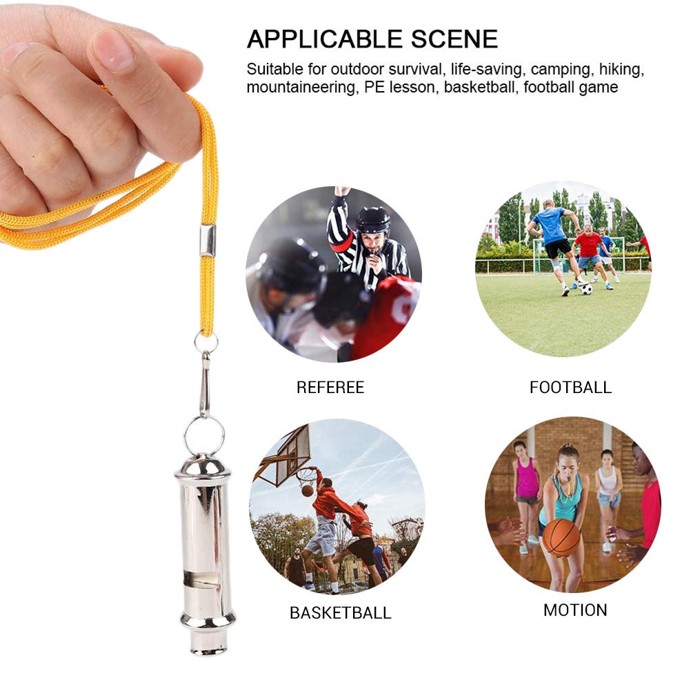 Metal Whistle Emergency School Gym Camping Hiking Whistle Outdoor Survival Tool