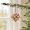Decorative Christmas Window Displays 12/24/36Pcs Gingerbread Outdoor Decorations, Hanging Ornaments, 2D Double Sided Rustic Tree Decor Xmas for Office