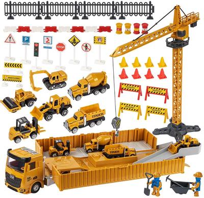 Conjunto de Veículos de Trabalho de Construção Carecoly, Trabalho de Construção, Carro DIY, Brinquedo de Engenharia, Veículo de Trabalho, Veículo de Trabalho, Brincadeira de Interior, Meninos,