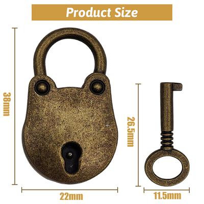 Eski Vintage Stil Metal Kilitler Mini Asma Kilit Küçük Bagaj Kutusu Anahtar Kilidi Bronz Renk Ev Kullanımı Donanım Dekorasyonları