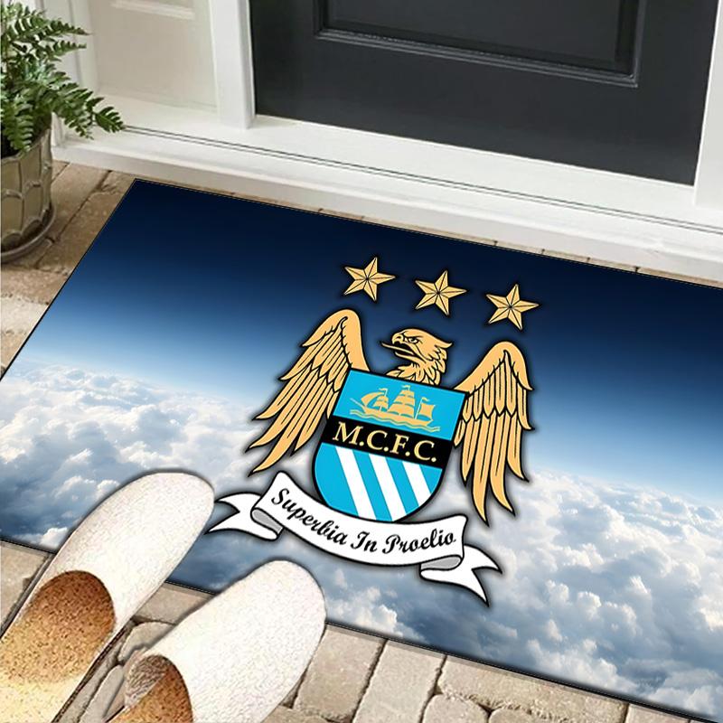 1PC rug Football Manchester Crest Carpet, Chair Rug,Area Rug for Office Bedroom living rooms bedroom, Doormat decor Christmas fan gifts