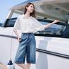 Betu Women's Stylish Lyocell Loose Mid-Sleeve Drop Shoulder Blouse