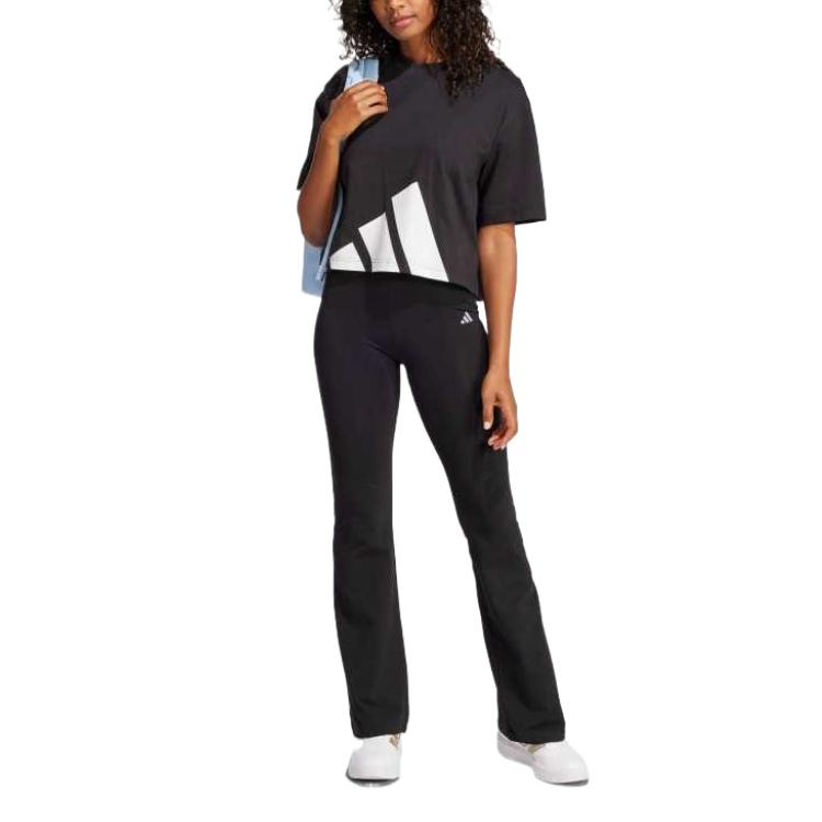 adidas Essentials Loose Fit Crew Neck Comfortable Short Sleeve Drop Shoulder T-Shirt Women T-Shirts Black JG8736