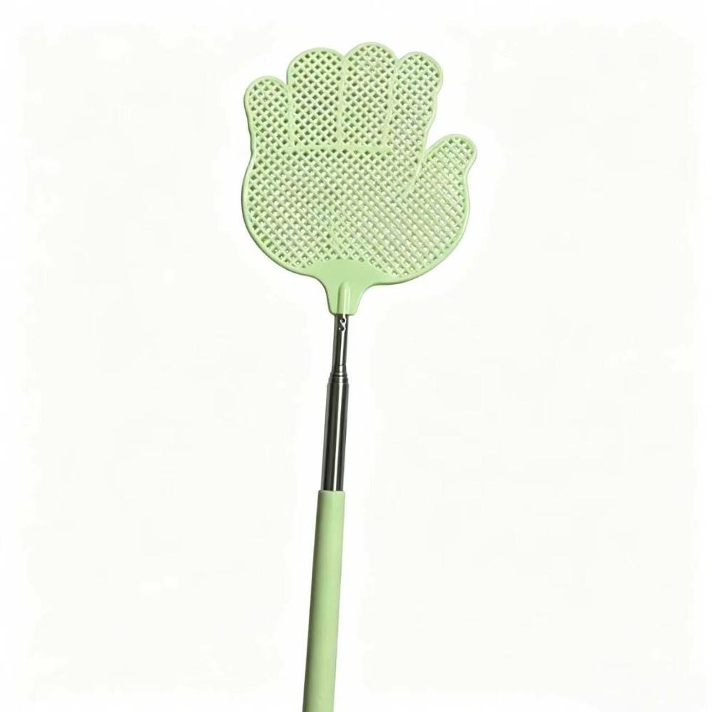 Stainless Steel Telescopic Fly Swatter Hand Shaped Long Handle Fly Swatter Garden
