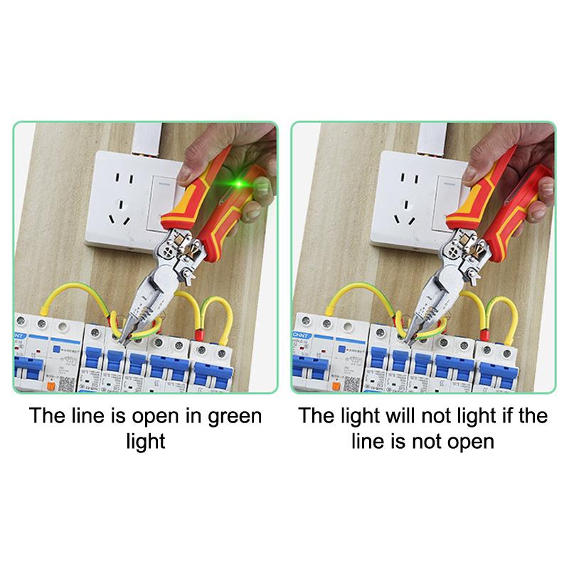 Electrician Plier 8-in-1 Multifunctional Versatile Wire Stripping Pliers Electricity Measurement Non-slip Wire Stripping Plier