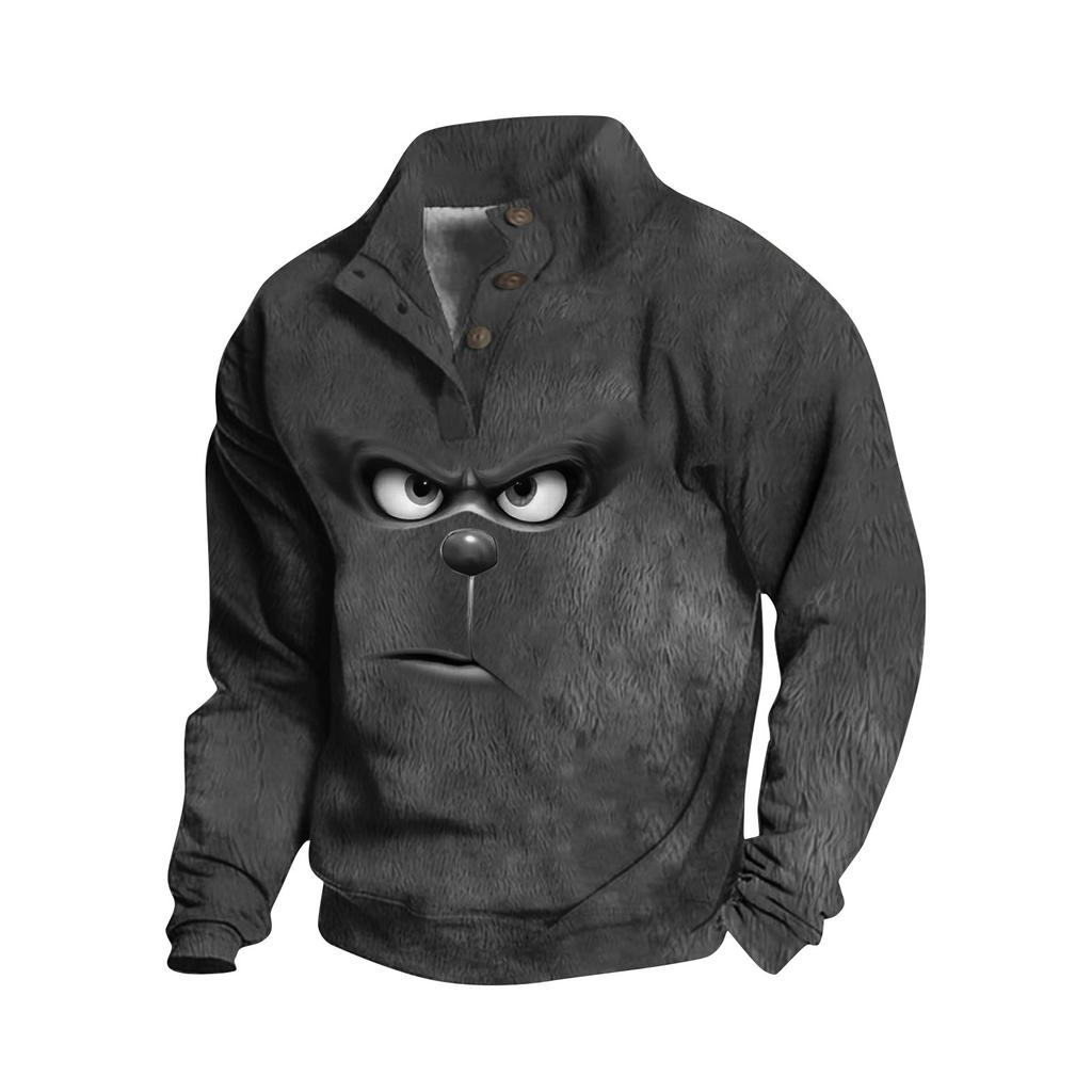 Men's T-shirts, Men's T- Shirts, Men's Furry Long Sleeve Shirts Christmas Men's Long Sleeve Shirts Men's Long Sleeve Shirts Green