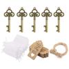 Set da 50 Pezzi Regalo Matrimonio Apribottiglie Chiave Vintage Scatoline Portaconfetti Biglietto di Ringraziamento per gli Ospiti Decorazione Festa di Matrimonio Artigianato Fai da Te