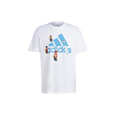 Adidas Letter Logo Crew Neck T-Shirt Unisex Tops White HT5180