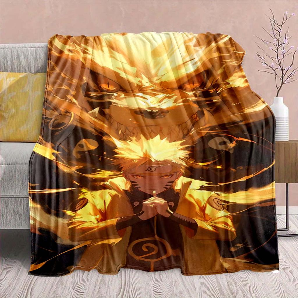Naruto Anime Flannel Blanket - Soft Warm Perfect for Sofa, Bedding Camping Travel Office Home Decor