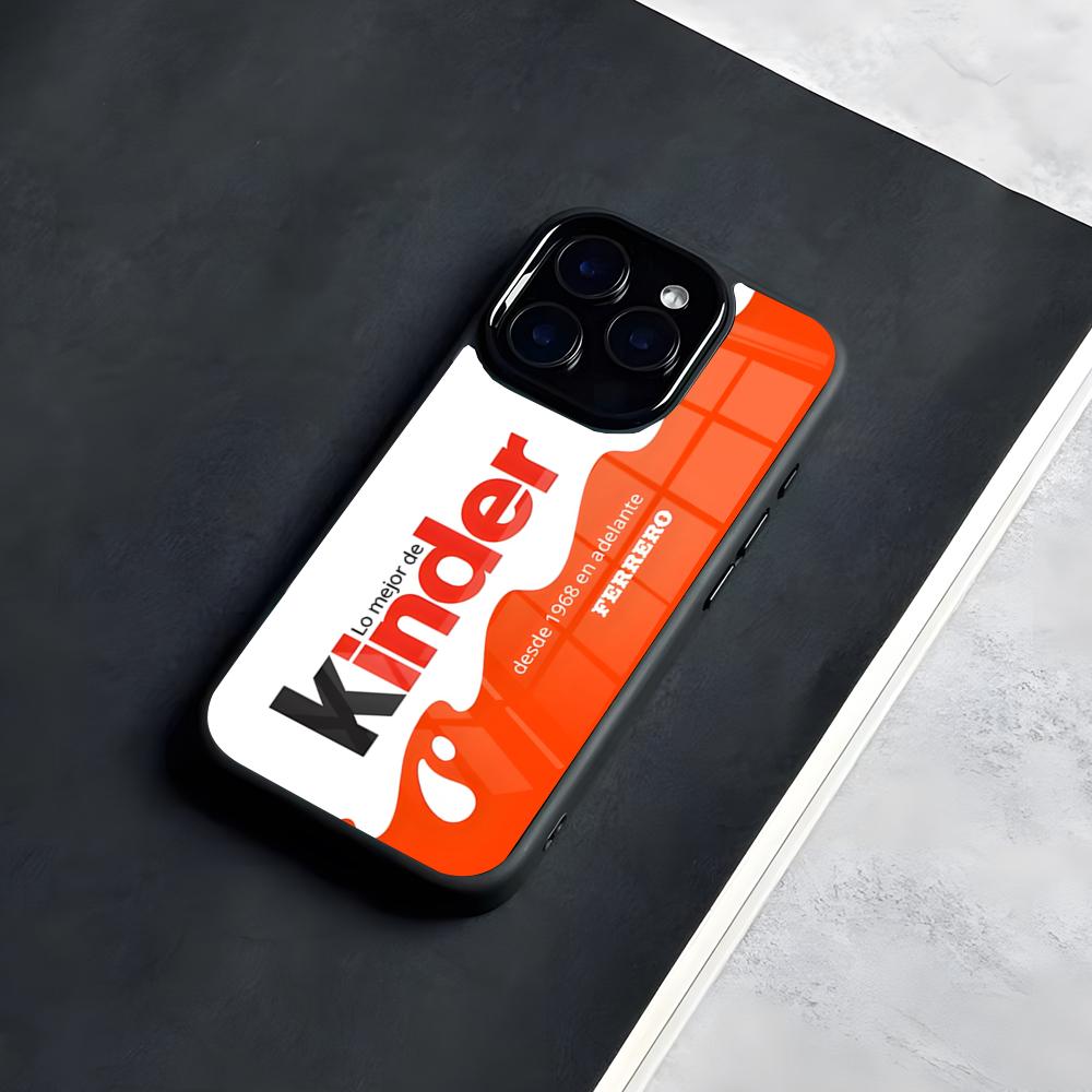 Trolly Egg K-KINDER JOY Surprise Phone Case For IPhone 17 Pro Max 16 15 14 13 11 Pro Max Plus Glass Phone Case