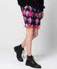 GREEDILOUS Chessboard Blue Knight Print Shorts