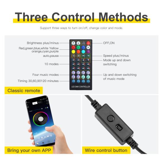 Table Lamp Music Note Night Light RGB 16 Million Colors Media Streaming