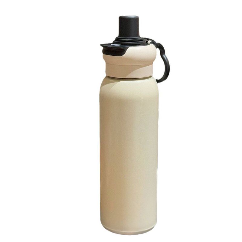 New Stylish High-Capacity Thermos Cup Made of 316 Stainless Steel, Cute Insulated Water Bottle with Straw for Children and Students