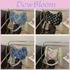 Sac bandoulière en jean avec motif étoile style urbain et fermeture éclair pour un usage quotidien