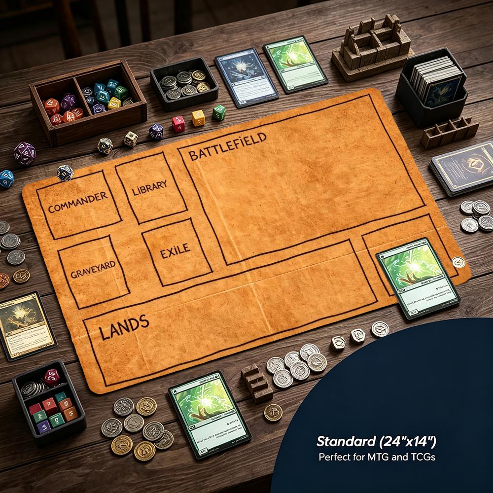 Card Games: Cardboard Theme Mouse Pad Playmat 24"X14" MTG TCG Office Desk Mat for Work Game PC Laptop Rug Carpet MousePad