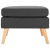 Footstool Dark Grey Fabric
