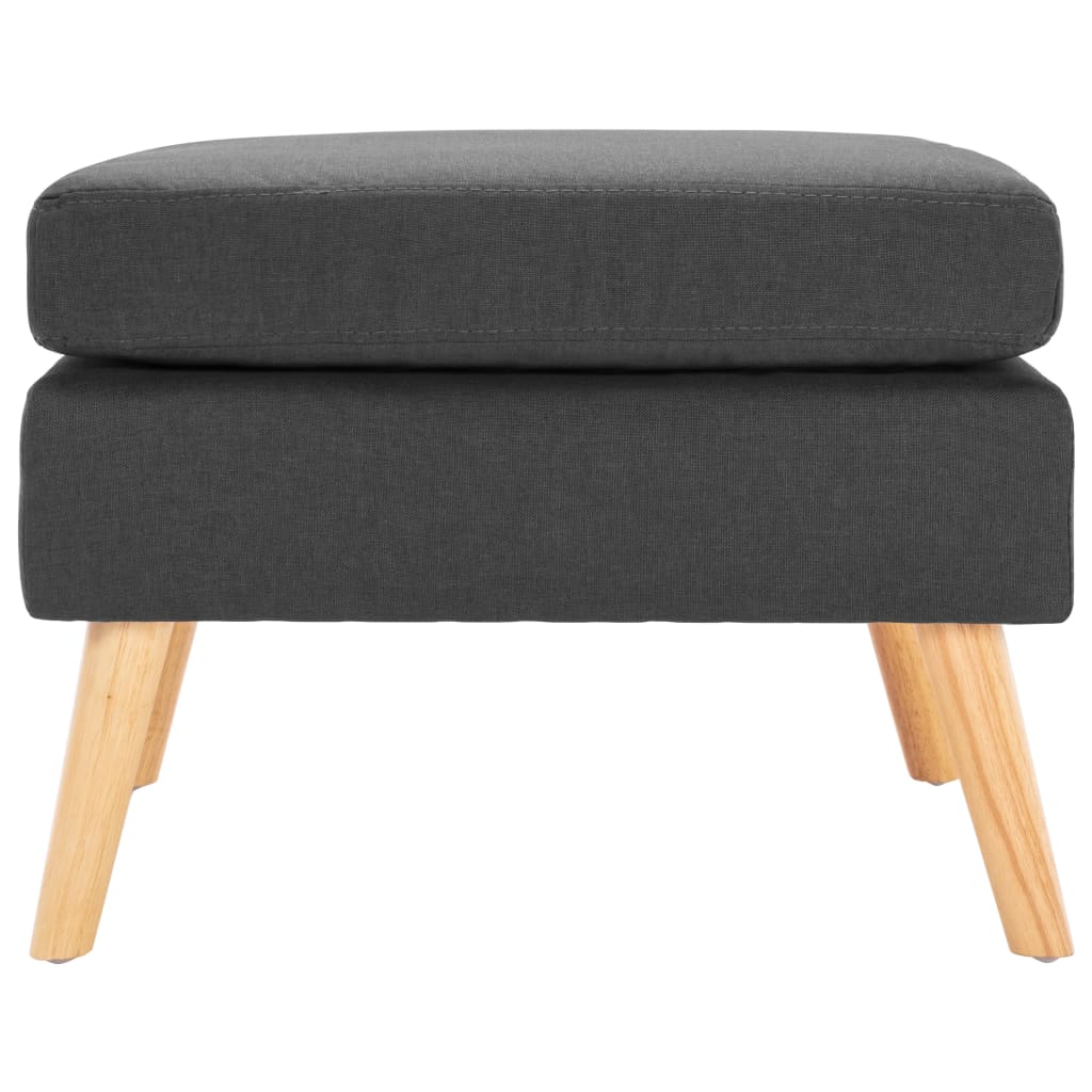 Footstool Dark Grey Fabric