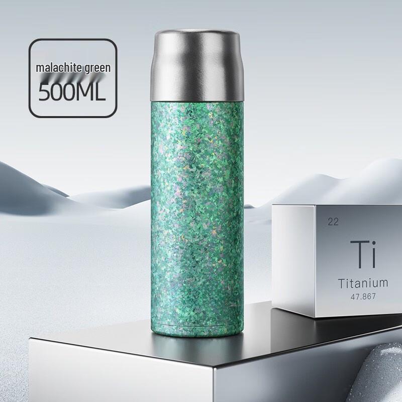 MRSIKEY Hammered Titanium Tea Separation Thermos Bottle