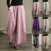 Damen lockere und lässige High-Waist gerade geschnittene Hose