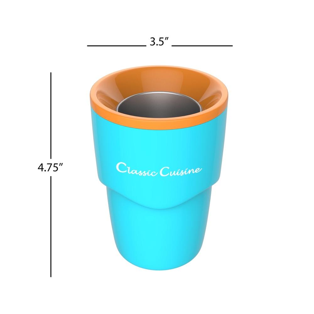 Slushy Maker Cup Frozen Treat Machine with Long Handle Spoon Homemade Slushies Milkshakes and Frozen Drinks Gift Idea